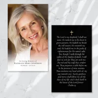 Luxury Full Photo Memorial Prayer Card