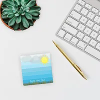 Enjoy Your Day  Sun Clouds and Green Grass Post-it Notes