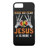 Jesus Is Heart Skeleton Hand Minimal Design iPhone 8/7 Case