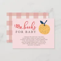 Apple of Our Eye Fall Baby Shower Book Request  Enclosure Card