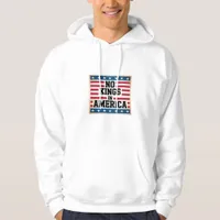 No Kings In America USA Vintage Graphic Hoodie