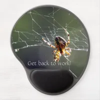 Gel Mousepad - Spider on web and text