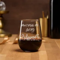 Halloween Witchy Quote  Stemless Wine Glass