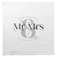 Decorative Modern Wedding Mr Mrs ID887 Cloth Napkin