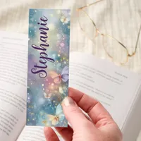 Butterfly Floral Sparkle Glitter Bookmarks
