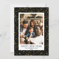 Happy New Year Family Holiday Photo Card