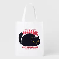 Funny My Cat Was Allergic So The Husband Had to Go Grocery Bag