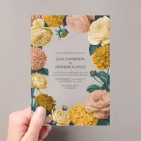 Honey Amber, Caramel Rose & Soft Marzipan Wedding Acrylic Invitations