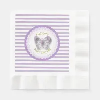 Purple and Gold Butterflies Luncheon Napkins