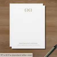 Simple White Gold Custom Logo Letterhead