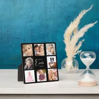 Mother photo collage black white plaque