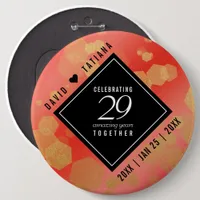 Elegant 29th Garnet Wedding Anniversary Button