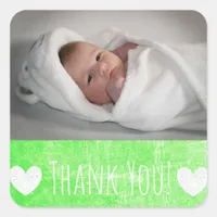 Thank You Sticker with your baby's photo