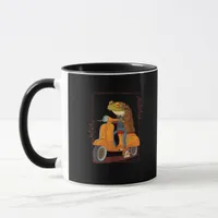 Frog Scooter Mushroom Goblincore Academia Mug