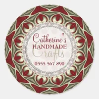 Regal Red Gold Handmade Crafts Product Sticker