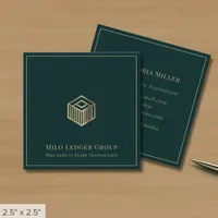 Simple Modern Luxury Square Business Card