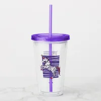 Christmas Unicorn Acrylic Tumbler