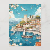 Travel to Bodrum Turkiye Postcard