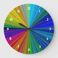 Circular Gradient Rainbow Large Clock