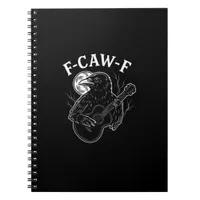 F Caw F Funny Crow Guitar Halloween Vintage Style Notebook