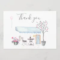 Paris Wedding thank you photo Card