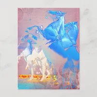Circus Digital Art Horses Postcard