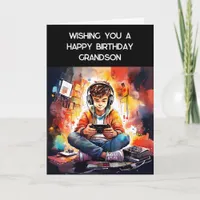 Wishing You a Happy Birthday Grandson | Gamer Card