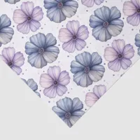 Floral Watercolor Pattern Lavender and Blue Tissue Paper