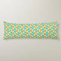 Abstract Zig Zag Aqua Orange Body Pillow