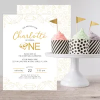 Gem Birthday Invitation for Turning One Girl