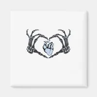 Skeleton Heart Hands Classic Design For Halloween Magnet