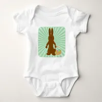 Funny Chocolate Bunny Baby Bodysuit