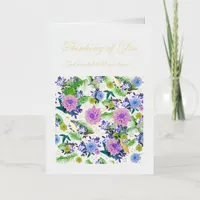 Tropical Birds Floral Thinking of You Card