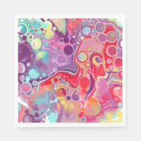 Colorful Abstract Modern Digital Art   Napkins