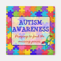 Autism Awareness Ribbons Puzzle Pieces Magnet
