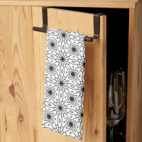 Elegant Abstract Black and White pattern Kitchen Towel