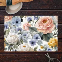 Elegant Vintage Watercolor Peonies and Roses Tissue Paper