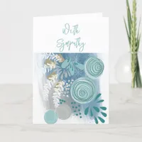 Abstract Floral Sympathy Card