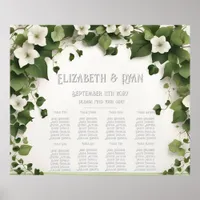 Elegant Ivy Wedding Table Plan and Invitations Poster