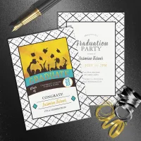 Caps Off Graduation Party ID893 Invitation