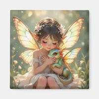 Fairy and Dragon | Chibi Anime Fairy Tale Magnet