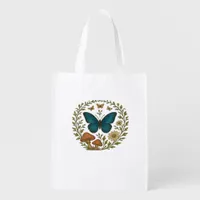 Goblincore Butterfly Fairycore Botanical Apparel C Grocery Bag