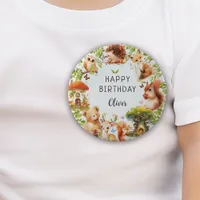 Wild Animals Cute Magical Forest Button