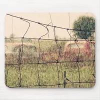 Rural Junkyard, Vechicles Rusting Away in a Field Mouse Pad