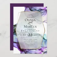 Save the Date | Vibrant Bold Purple Watercolor Ink Invitation