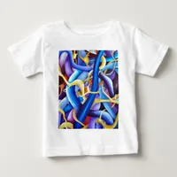 Contemporary Blue Abstract - Depth Illusion Baby T-Shirt