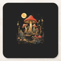 Cottagecore Mushroom Cottagecore Aesthetic Goblinc Square Paper Coaster