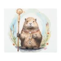 *~* Zen Fantasy Jeweled Groundhog Drip SC5 Metal Print