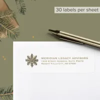 Classic Snowflake Return Address Label