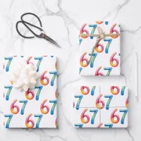 Bright Colors 67 No Meaning Whatsoever White Wrapping Paper Sheets